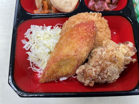 鶏のカレー唐揚げ&サーモンフライ