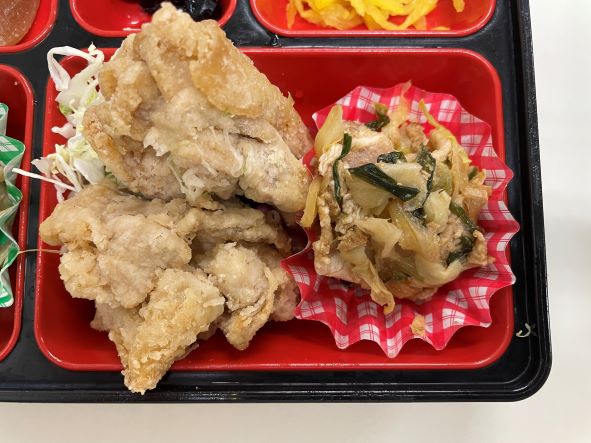 塩唐揚げ＆豚の生姜焼き