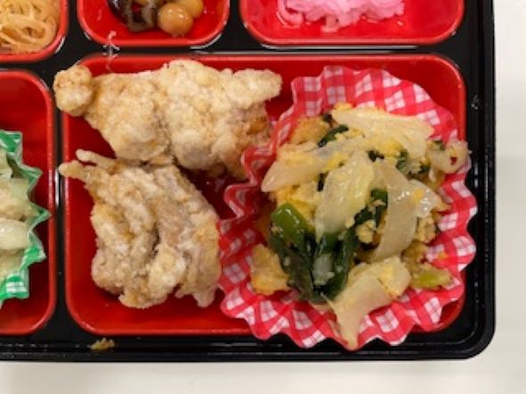 塩唐揚げ＆ニラ玉炒め