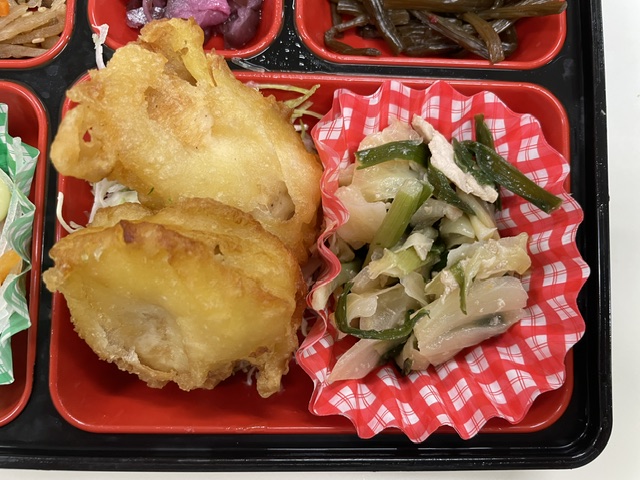 とり天とニラ豚