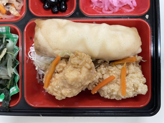 酢鶏と春巻き