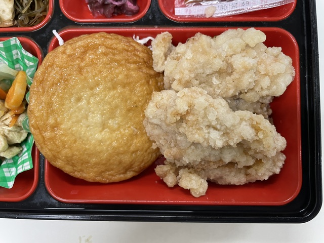 藻塩の旨味唐揚げと平天煮