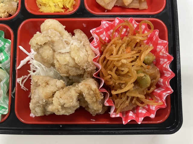 塩からあげと麻婆春雨